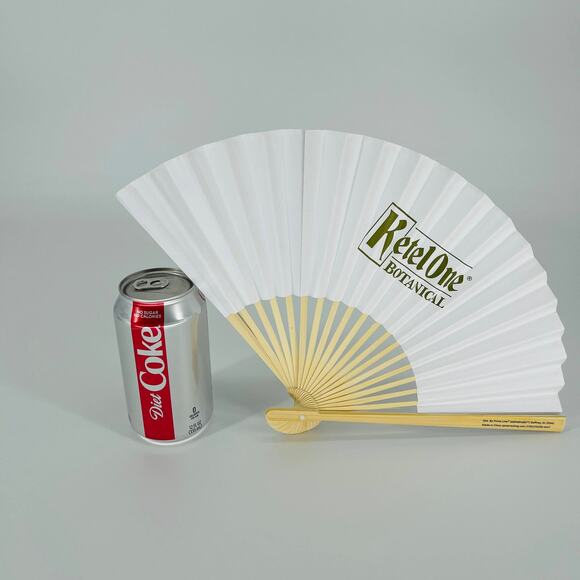 Ketel One Botanical White Foldable Portable Personal Handheld Paper Fan - NWOT - Picture 8 of 14